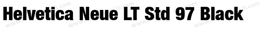 Helvetica Neue LT Std 97 Black Cond字体转换